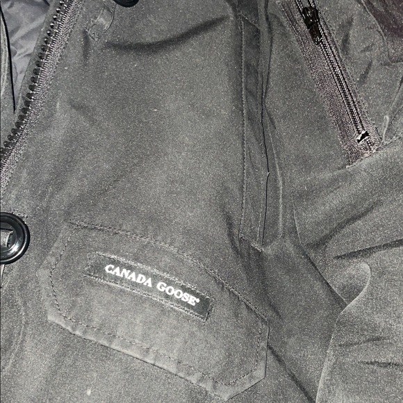 Canada Goose Black Jacket with Fur Hood - Picture 4 of 6